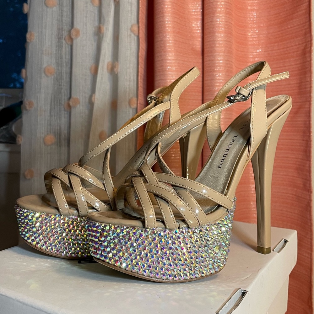 Chinese Laundry Teaser Tippy Top Rhinestone Pageant Heel